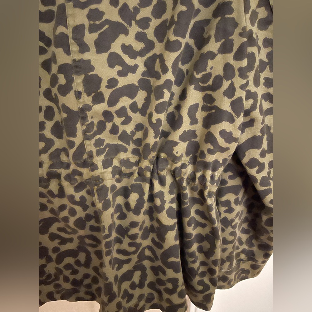 Sebby Olive Leopard Print Utility Jacket - Picture 5 of 6